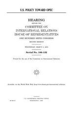 U.S. policy toward OPEC