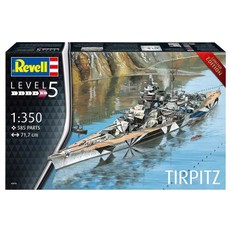 Plastikinis laivo „Tirpitz“ modelis, mastelis 1:350