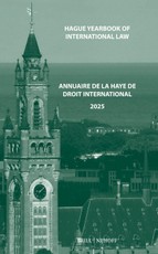 Hague Yearbook of International Law / Annuaire de la Haye de Droit International, Vol. 38 (2025)
