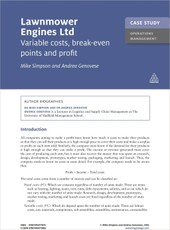 Case Study: Lawnmower Engines Ltd