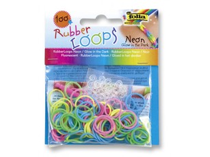 Tamsoje švytinčios pynimo gumytės, 100 vnt