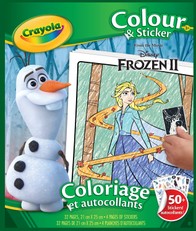 CRAYOLA FROZEN Spalvinimo knygelė su lipdukais „Ledo šalis“