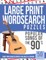 Large Print Wordsearches Puzzles Popular Songs of 90s