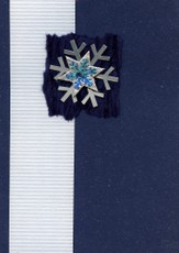 Kalėdinis rankų darbo atvirukas su voku (snaigė)