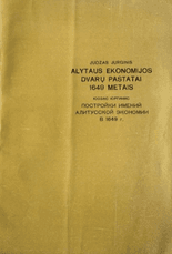 Alytaus ekonomijos dvarų pastatai 1649 metais
