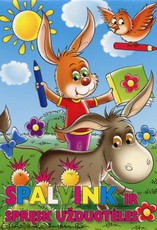 Spalvink ir spręsk užduotėles (kiškis)