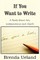 If You Want to Write