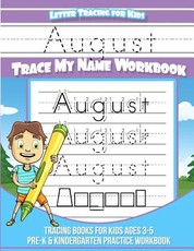 August Letter Tracing for Kids Trace my Name Workbook