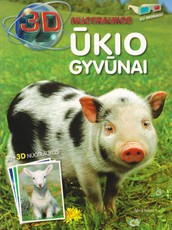 3 D nuotraukos. Ūkio gyvūnai 3 D nuotraukos. Ūkio gyvūnai