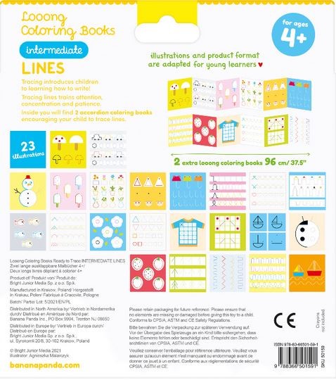 Spalvinimo kortelės „Looong Coloring Books Ready to Trace ...