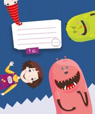 Sąsiuvinis linijomis KAKĖ MAKĖ IR DRAUGAI, 1 kl.,12 l.