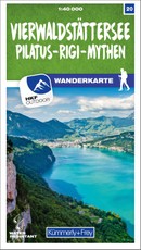 Vierwaldstättersee / Pilatus - Rigi - Mythen 20 Wanderkarte 1:40 000 matt laminiert