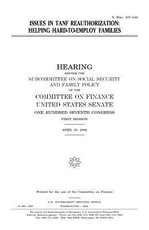 Issues in TANF reathorization