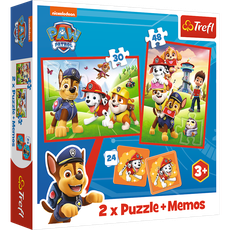 TREFL PAW PATROL 30+ 48+ 24 memo kortelės dėlionė-žaidimas