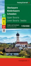Oberbayern - Niederbayern - Schwaben, Straßen- und Freizeitkarte 1:150.000, freytag & berndt