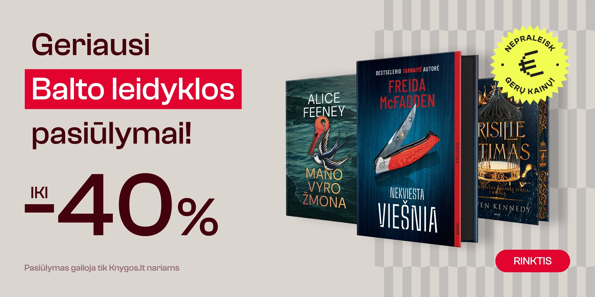 Leidyklos BALTO knygoms iki -40%!