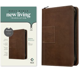 NLT Thinline Reference Zipper Bible, Filament Enabled Edition (Red Letter, Leatherlike, Atlas Rustic Brown)