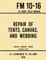 Repair of Tents, Canvas, and Webbing - FM 10-16 US Army Field Manual (1974 Civilian Reference Edition)