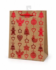 Kalėdinis dovanų maišelis „Christmas Decorations“, 22,9 cm