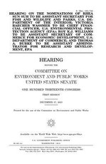 Hearing on the nominations of Rhea Sun Suh to be Assistant Secretary for Fish and Wildlife and Parks, U.S. Department of the Interior; Victoria Baecher Wassmer to be Chief Financial Officer, U.S. Environmental Protection Agency (EPA); Roy K.J. Williams to