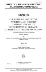 Carbon cycle research and agriculture's role in reducing climate change