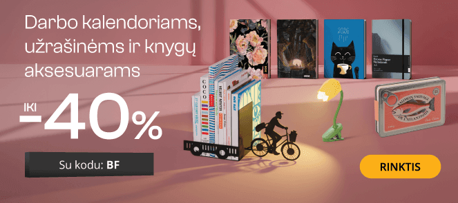 Užrašinėms, darbo kalendoriams ir knygų aksesuarams - extra nuolaidos iki -40%