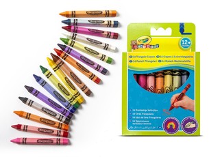 CRAYOLA MINIKIDS Trikampės kreidelės, 16 vnt.