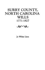 Surry County, North Carolina Wills, 1771-1827