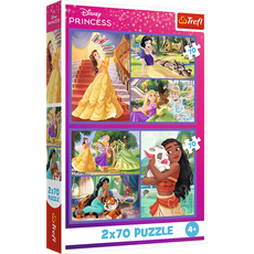 TREFL DISNEY PRINCESS Dėlionių rinkinys Pasakų veikėjai, 2 x 70 det.