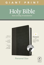 NLT Personal Size Giant Print Bible, Filament Enabled Edition (Red Letter, Leatherlike, Black/Onyx, Indexed)