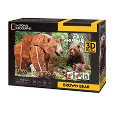 CUBICFUN NG 3D dėlionė „Rudasis lokys“