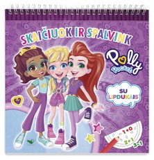 Skaičiuok ir spalvink. Su lipdukais. Polly Pocket