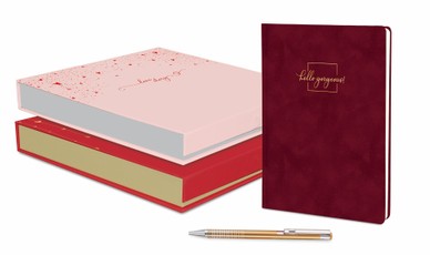 Rinkinys MAJESTIC LOVE: užrašų knygutė A5+tušinukas