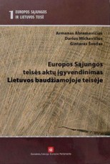 Europos sąjungos teisės įgyvendinimas Lietuvos baudžiamojoje teisėje