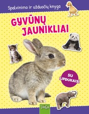 Gyvūnų jaunikliai: spalvinimo ir užduočių knyga