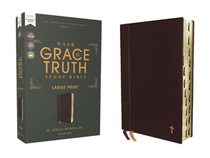 Nasb, the Grace and Truth Study Bible, Large Print, Leathersoft, Maroon, Red Letter, 1995 Text, Thumb Indexed, Comfort Print