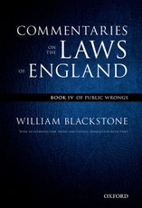 The Oxford Edition of Blackstone's: Commentaries on the Laws of England