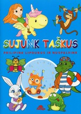 Sujunk taškus, nuspalvink, prilipink lipdukus