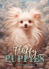Fluffy Puppies Coloring Book for Adults