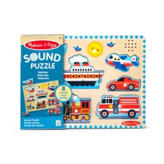 MELISSA & DOUG Skambanti dėlionė „Transporto priemonės“