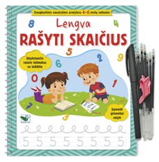 Lengva rašyti skaičius. Įspausti grioveliai, išnykstančio rašalo tušinukas, širdelės