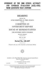 Oversight of the 2000 census