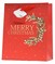Kalėdinis dovanų maišelis „Merry Christmas“, raudonas, 22,9 cm