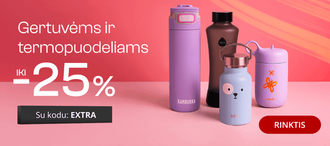 Gertuvėms ir termo puodeliams - extra nuolaidos iki -25%