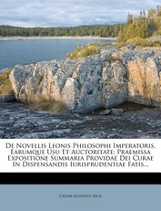 de Novellis Leonis Philosophi Imperatoris, Earumque Usu Et Auctoritate