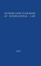 Netherlands Yearbook of International Law: Volume 34, 2003