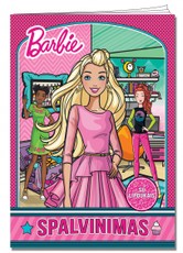 Barbė: spalvinimas su lipdukais