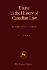 Essays in the History of Canadian Law