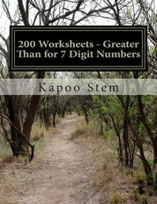 200 Worksheets - Greater Than for 7 Digit Numbers