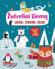 Žvėreliai žiemą. Galvok, spalvink, dėliok